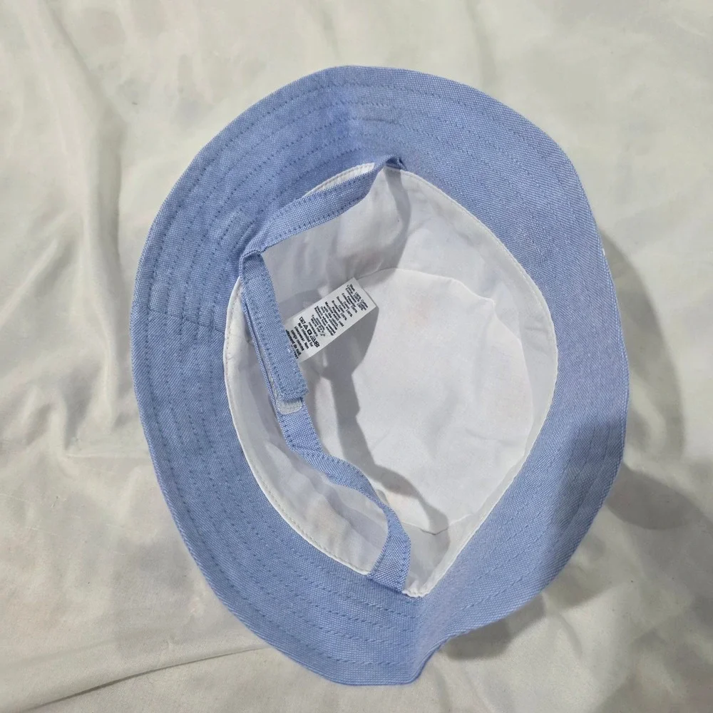 Janie and Jack Bucket Hat Baby 3-6 Months Blue American Flag Oxford Americana